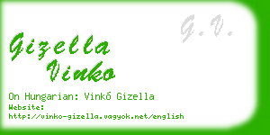 gizella vinko business card